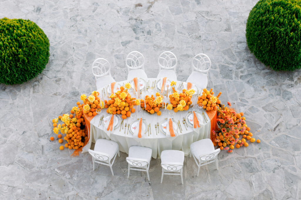 beautiful wedding setting on Adriatic Mona Lisa Villa