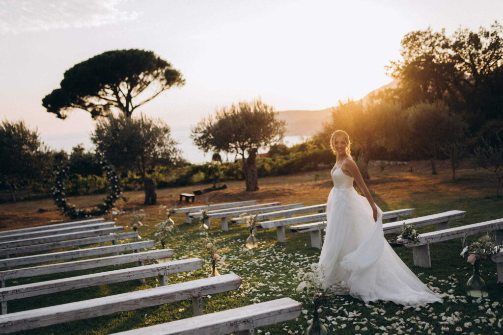 talici hill wedding villa sunset view