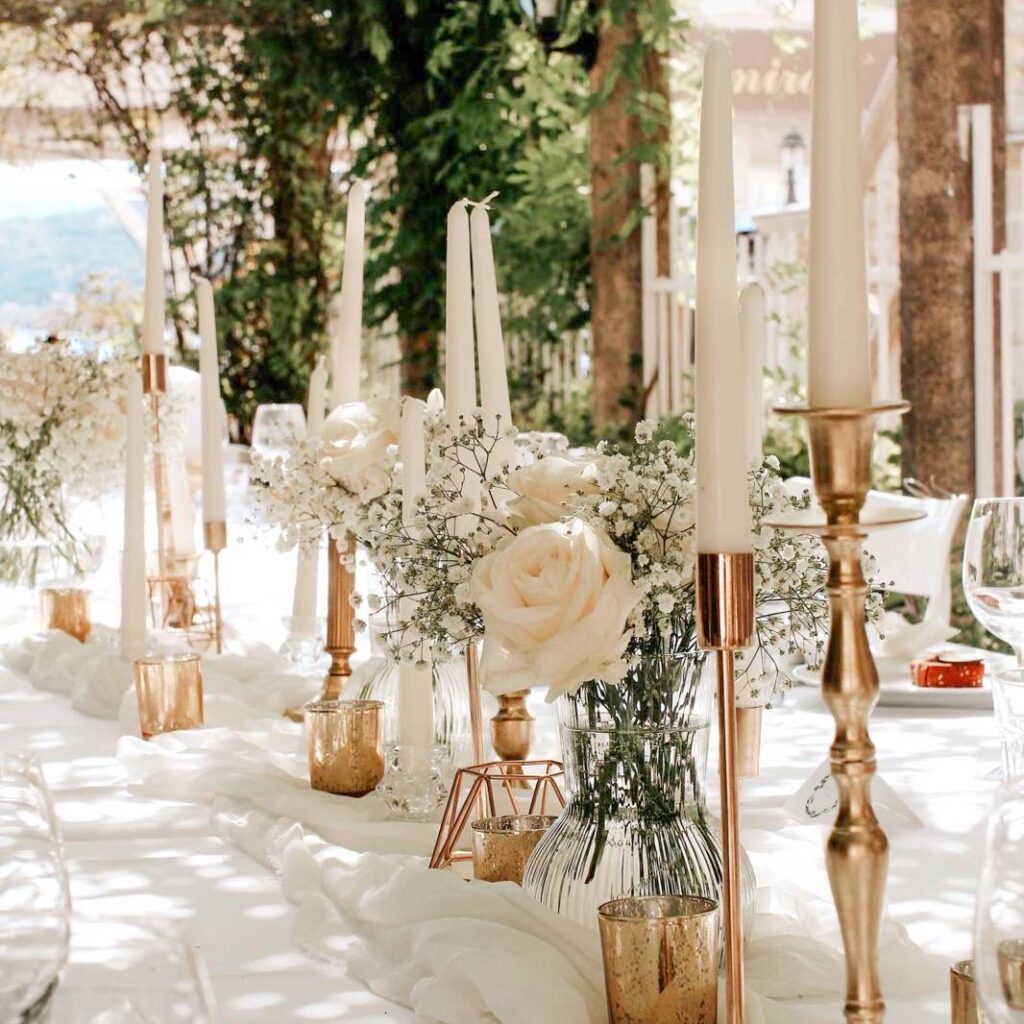 perast wedding villa table