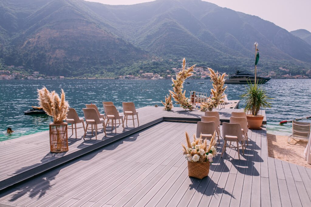 Huma Kotor Bay Kotor seafront wedding on Adriatic