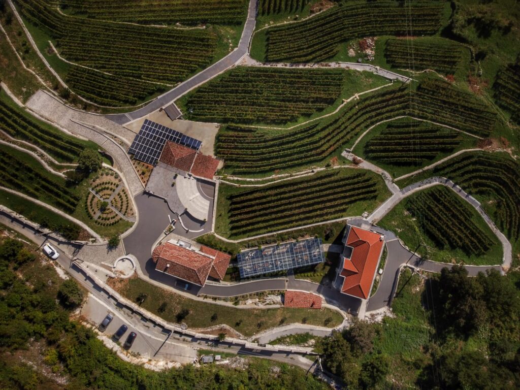 view of winery for wedding in Montenegro