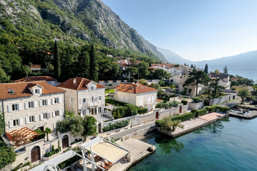 Villa Shah wedding villa on the waterfront in Montenegro's Bay of Kotor