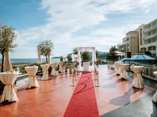 beach front wedding in Budva